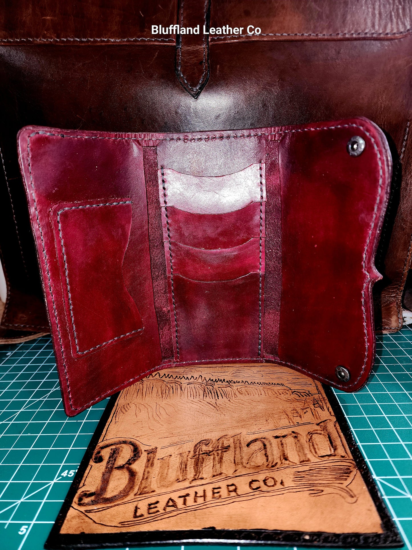 Handcrafted Long Leather Wallet – Oxblood Full-Grain Leather with Bold, Timeless Character