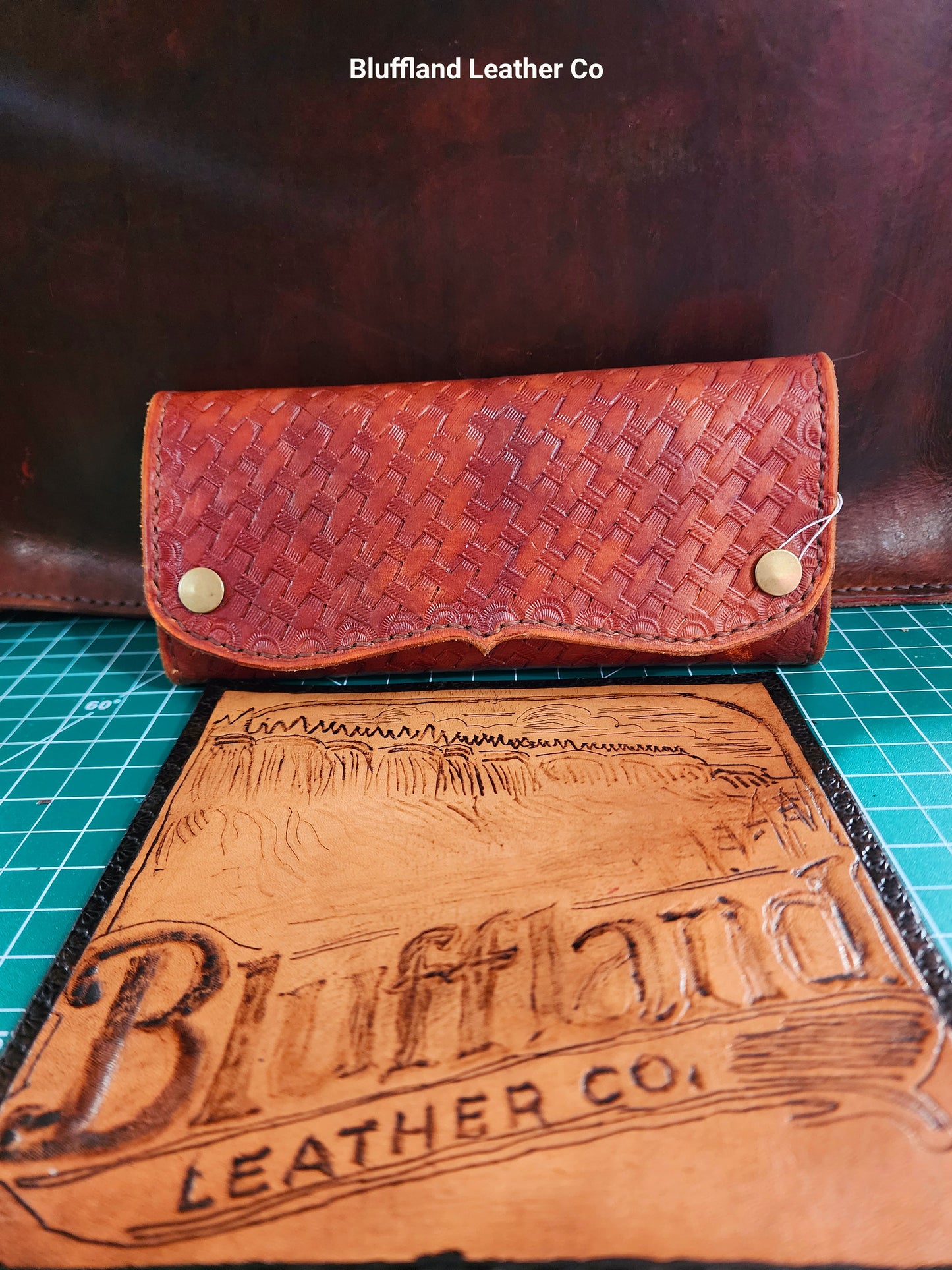 Handcrafted Long Leather Wallet – Light Brown Full-Grain Leather with Minimalist Design