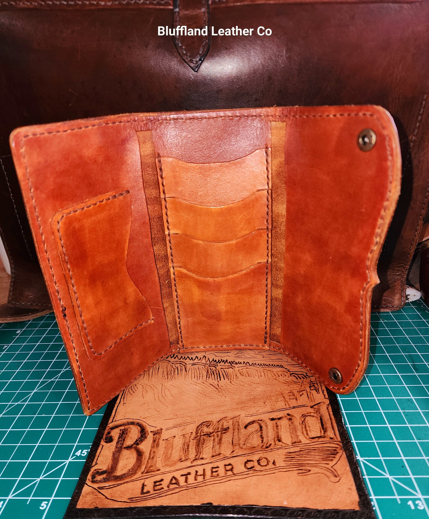 Handcrafted Long Leather Wallet – Light Brown Full-Grain Leather with Minimalist Design