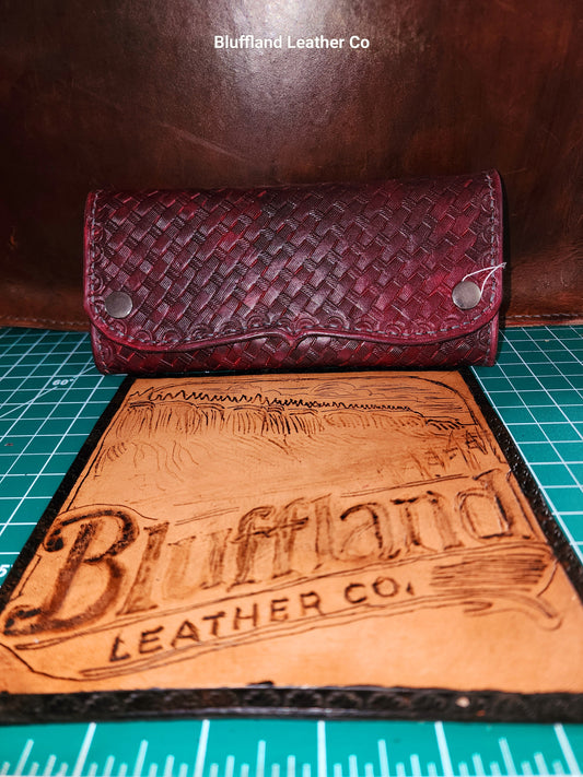 Handcrafted Long Leather Wallet – Oxblood Full-Grain Leather with Bold, Timeless Character